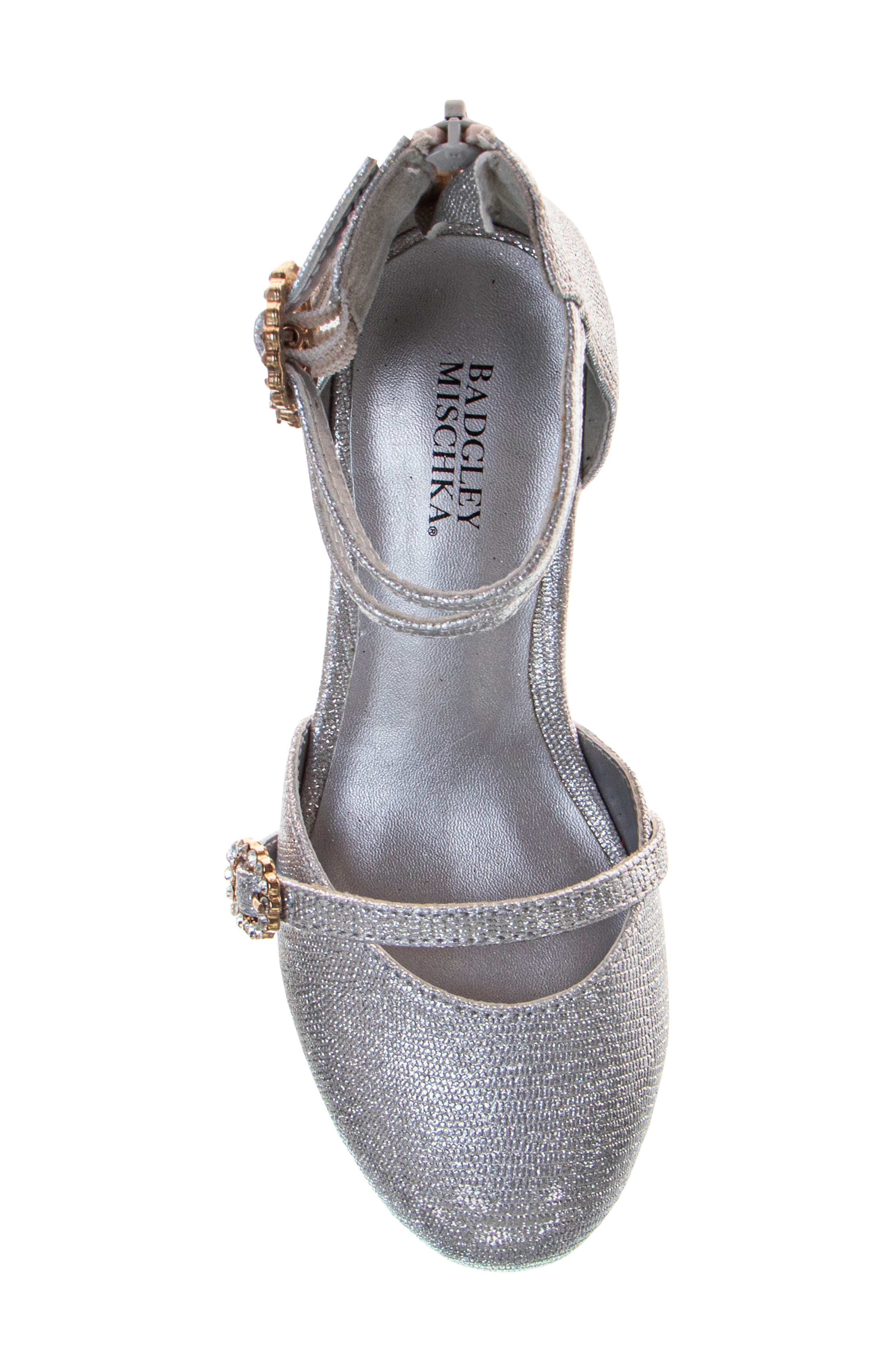 Badgley Mischka Collection Kids' Ankle Strap Pump, Alternate, color, 