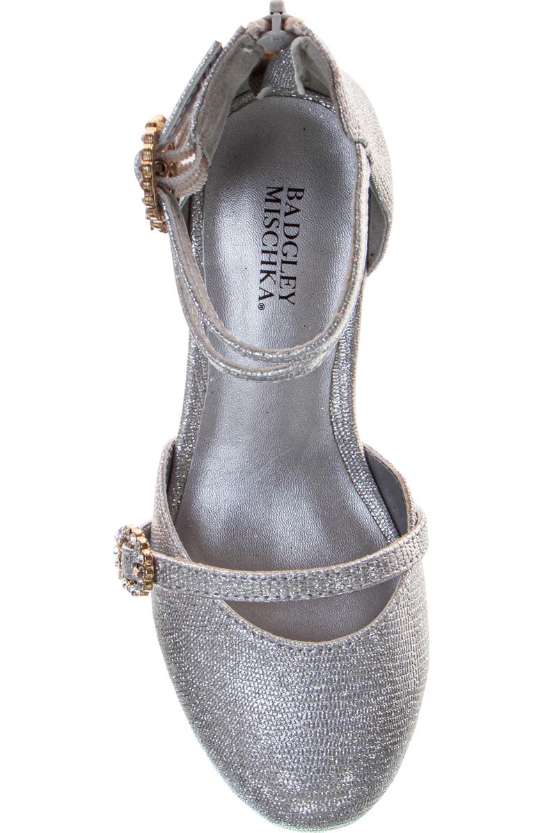 Badgley Mischka Collection Kids' Ankle Strap Pump, Alternate, color,