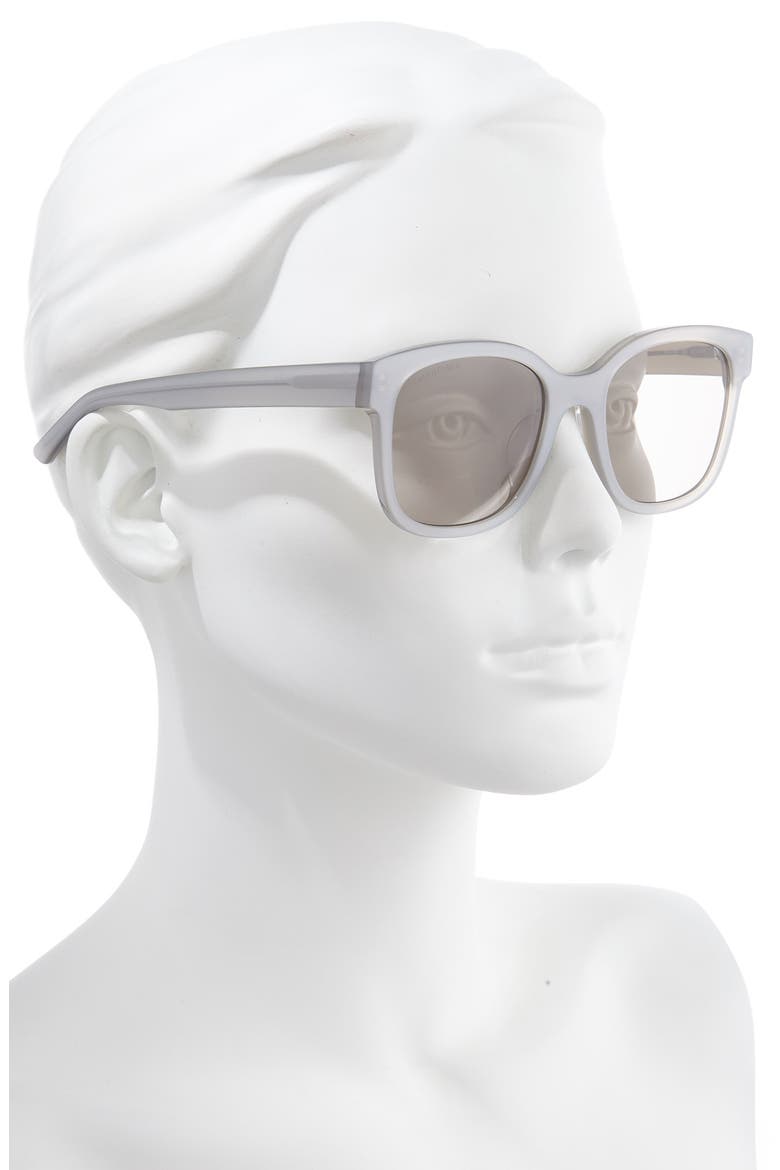 52mm Square Sunglasses, Alternate, color, GREY/ GREY