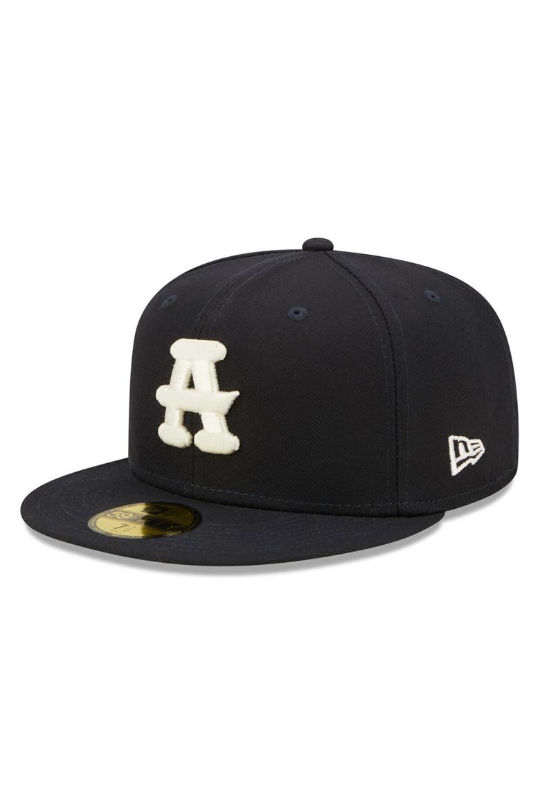 Men's New Era Navy Gwinnett Stripers Black Crackers Theme Night 59FIFTY Fitted Hat, Main, color, Navy