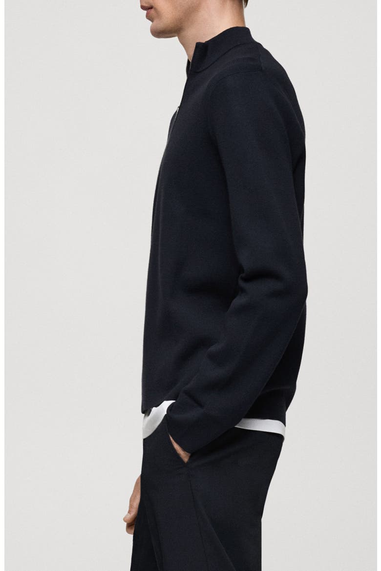 Quarter Zip Sweater, Alternate, color, DARK NAVY