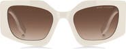 Marc Jacobs 53mm Gradient Rectangular Sunglasses