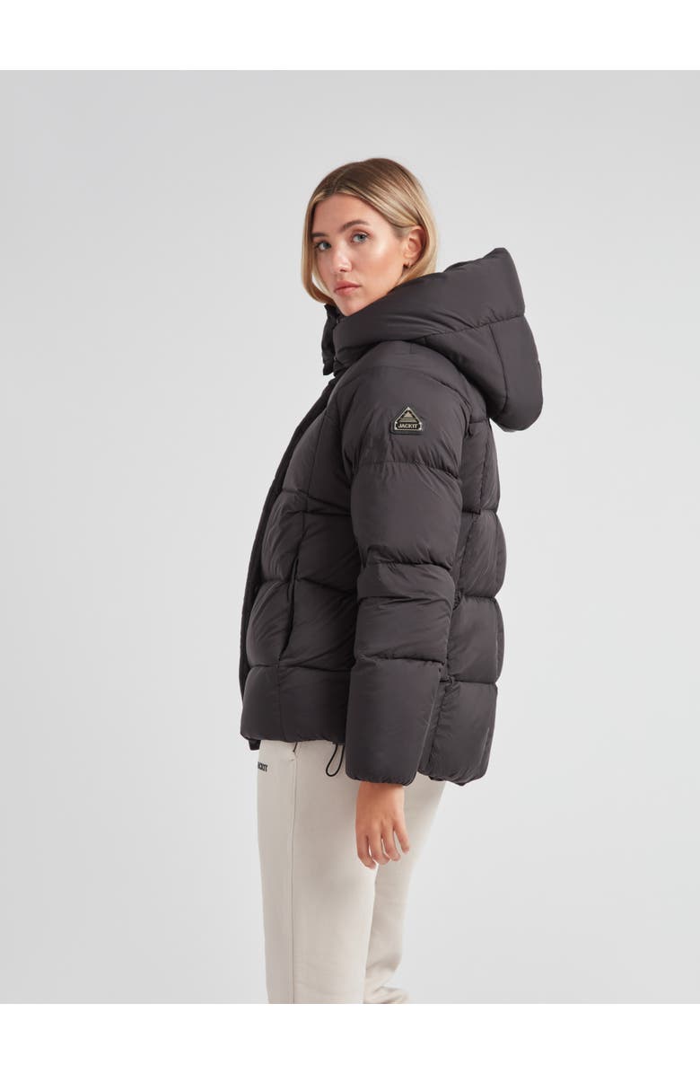 JACK1T Cloud Prime Hooded Down Jacket, Alternate, color, Black/Stone