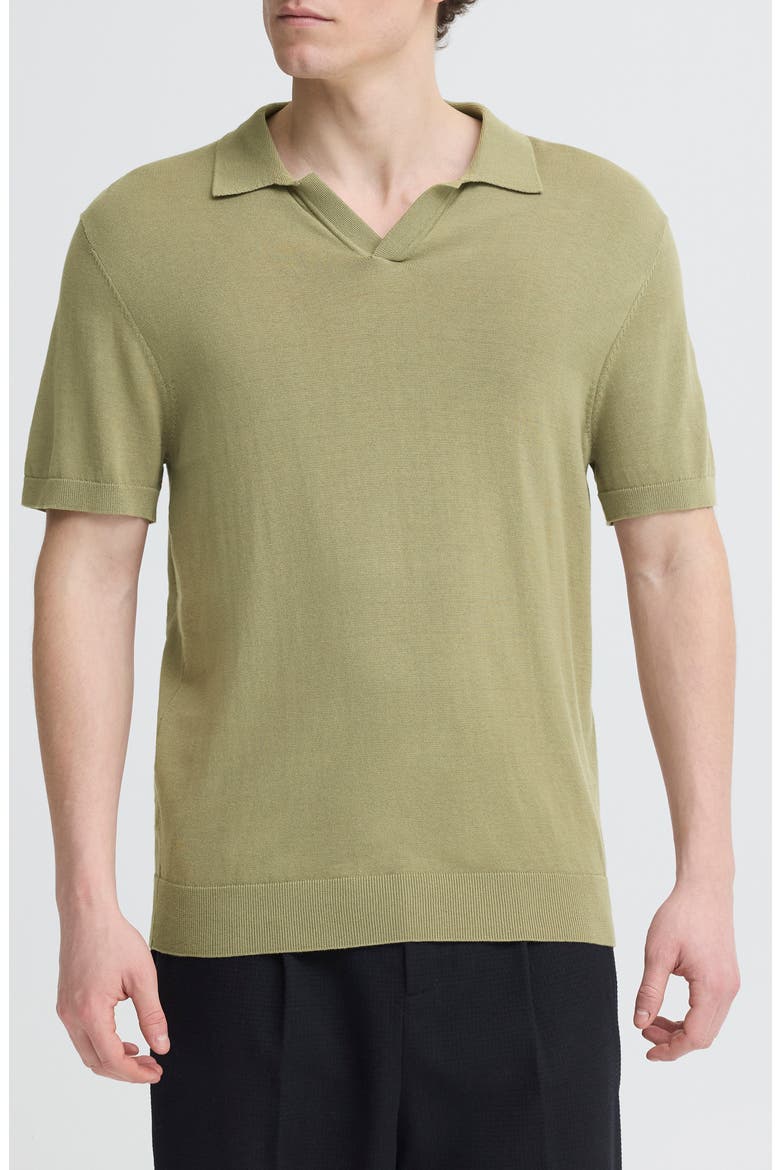 Johnny Collar Cotton Polo, Main, color, MERMAID