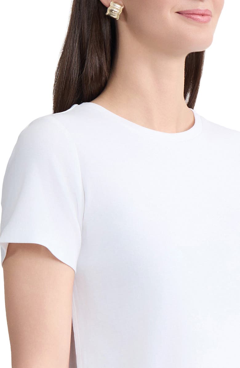 Jones New York Crewneck Cotton Jersey T-Shirt, Alternate, color, Natural White