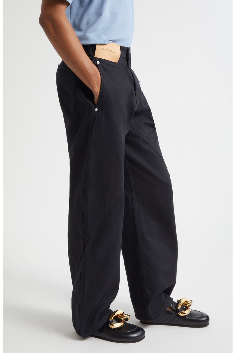 Twisted Workwear Denim Jeans, Alternate, color, BLACK