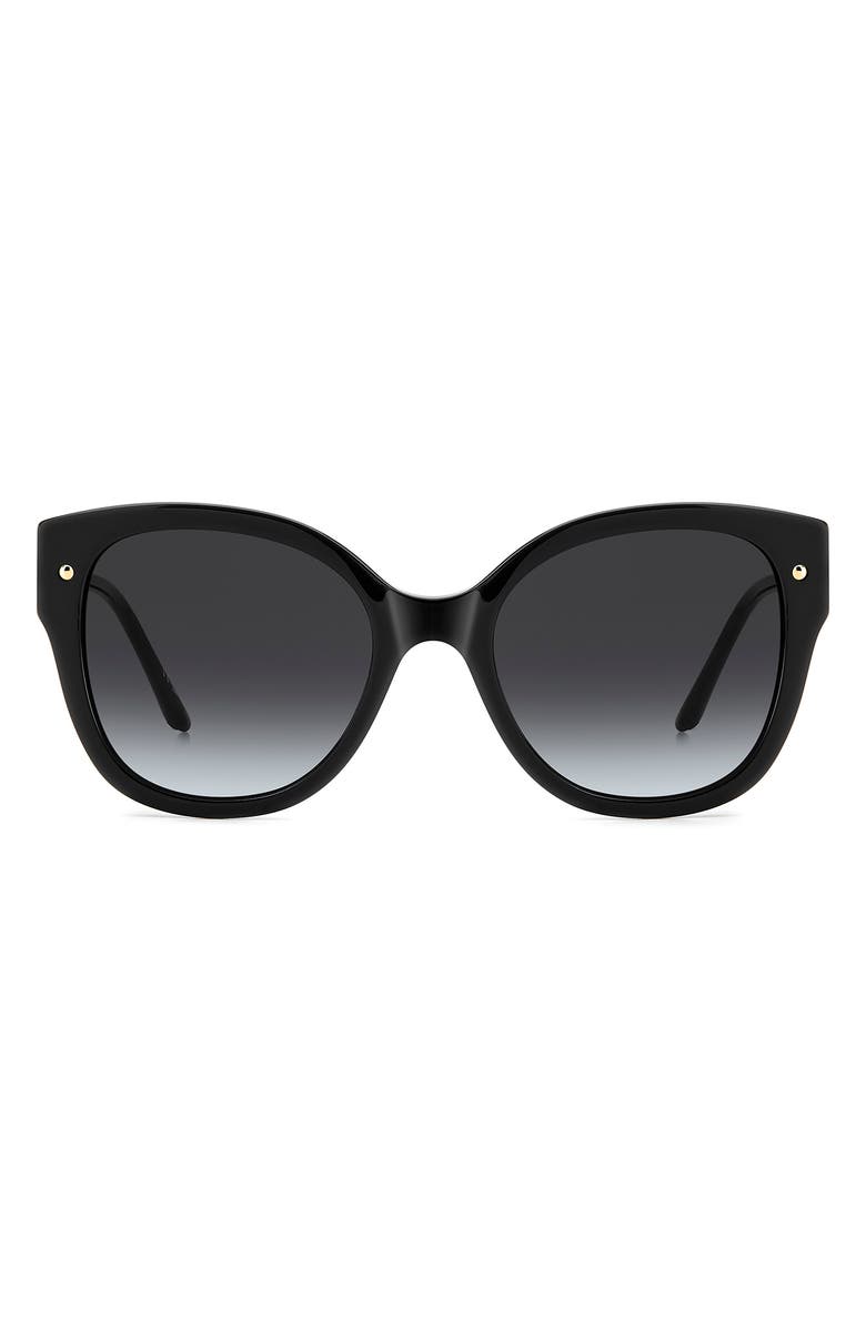 Carolina Herrera 55mm Gradient Butterfly Sunglasses, Main, color, Black/ Dark Grey Sf