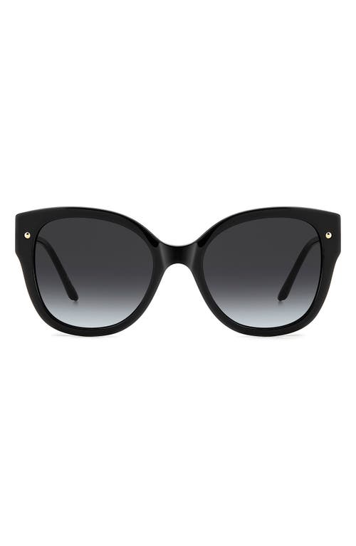 Carolina Herrera 55mm Gradient Butterfly Sunglasses In Black/dark Grey Sf