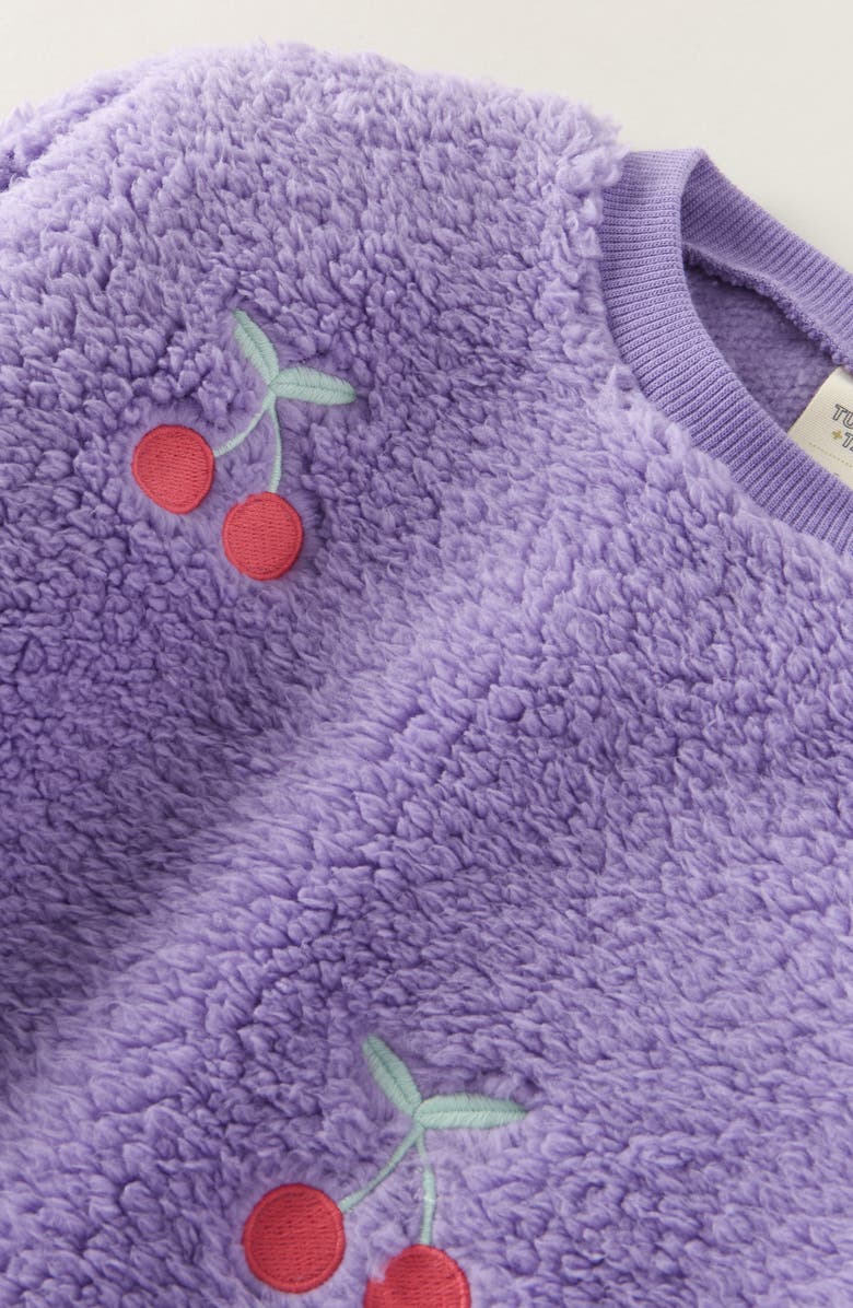 Tucker + Tate Kids' Fluffy Fleece Pullover, Alternate, color, Purple Bonnet Cherry