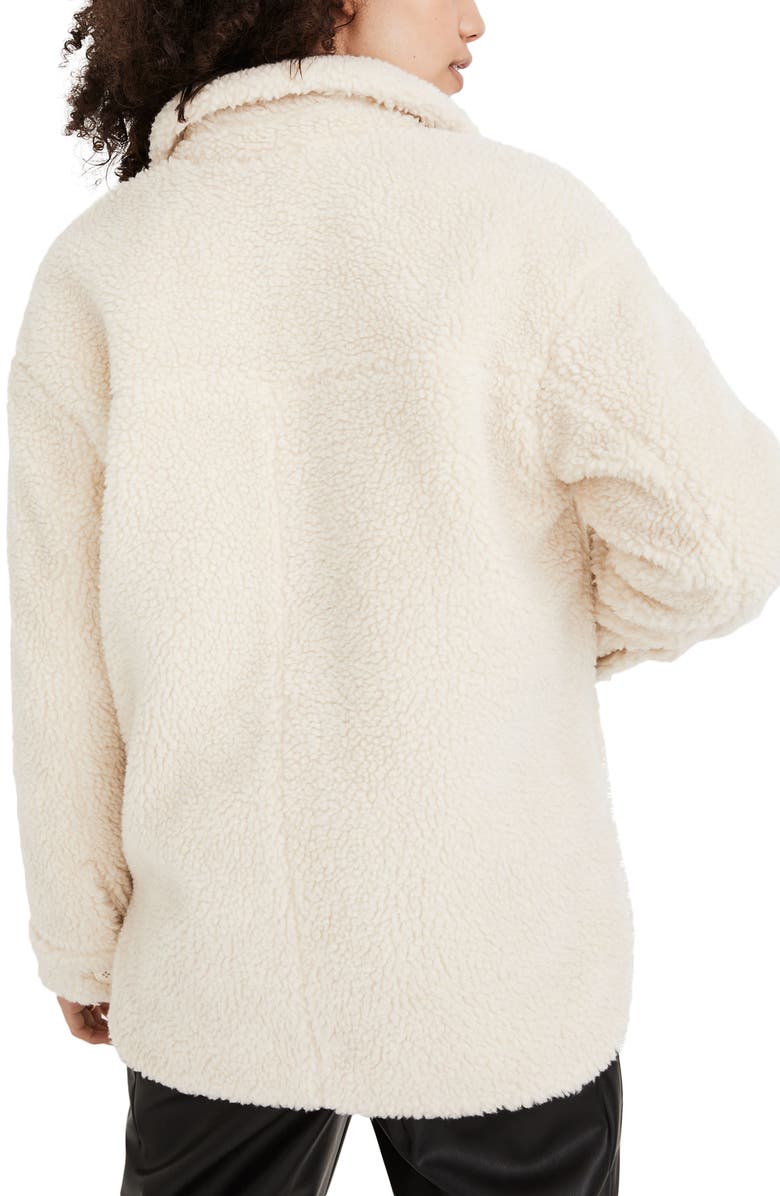 Madewell Walton Faux Shearling Shirt Jacket, Alternate, color,