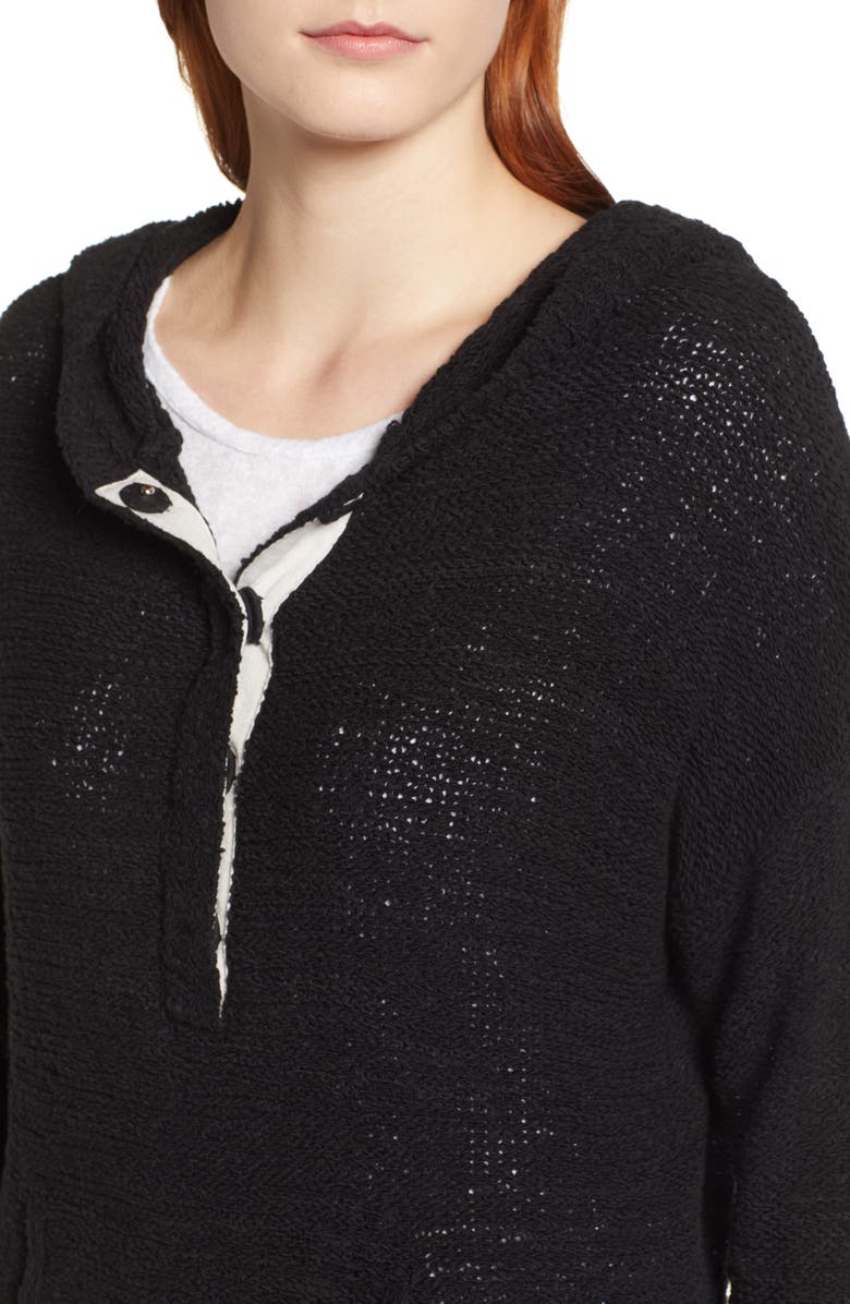 Caslon<sup>®</sup> Beachy Hooded Knit Sweater, Alternate, color,