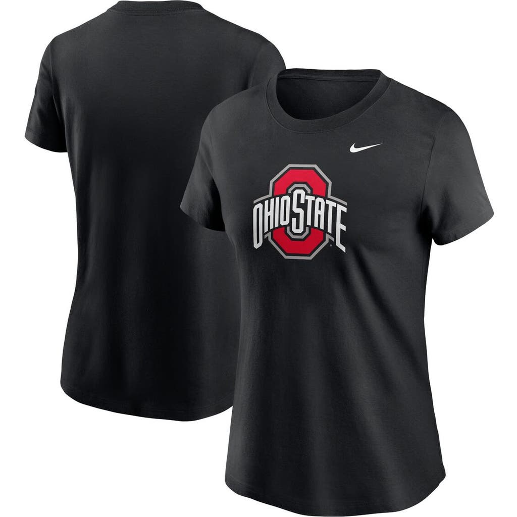 Nike Black Ohio State Buckeyes Primetime Evergreen Logo T-shirt In Black