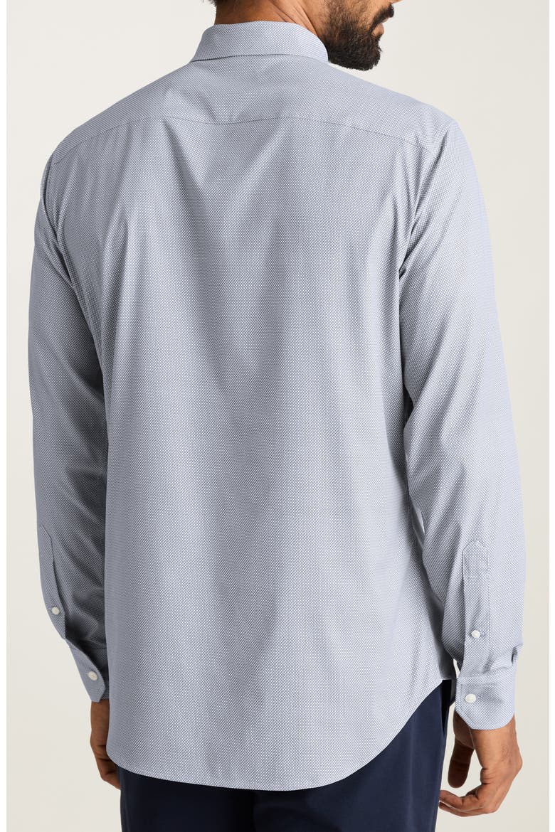 Tech Slim Fit Geo Print Performance Button-Up Shirt, Alternate, color, RHOADS WAVE GEO C36
