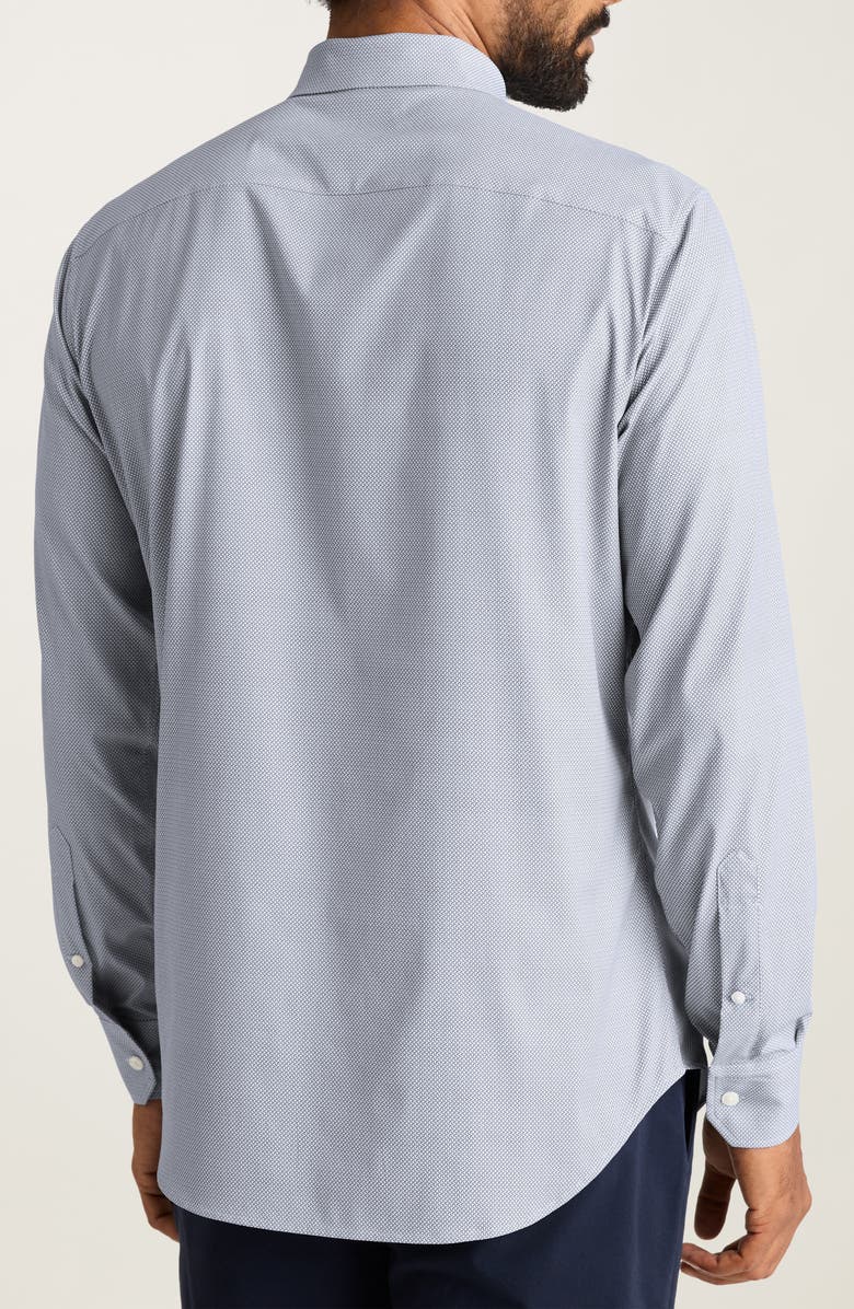 Bonobos Tech Slim Fit Geo Print Performance Button-Up Shirt, Alternate, color, Rhoads Wave Geo C36
