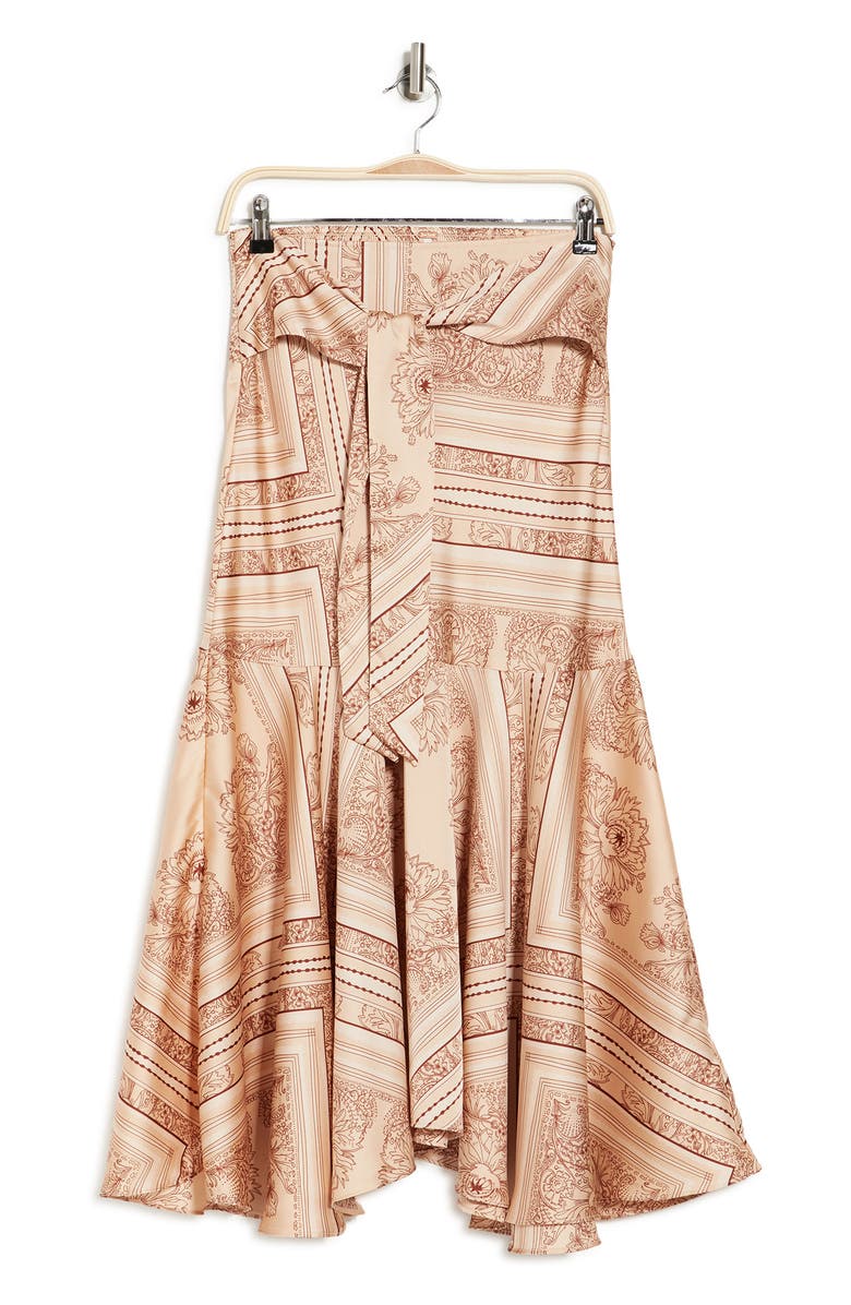 Free People Hampton Tie Front Midi Skirt, Alternate, color,