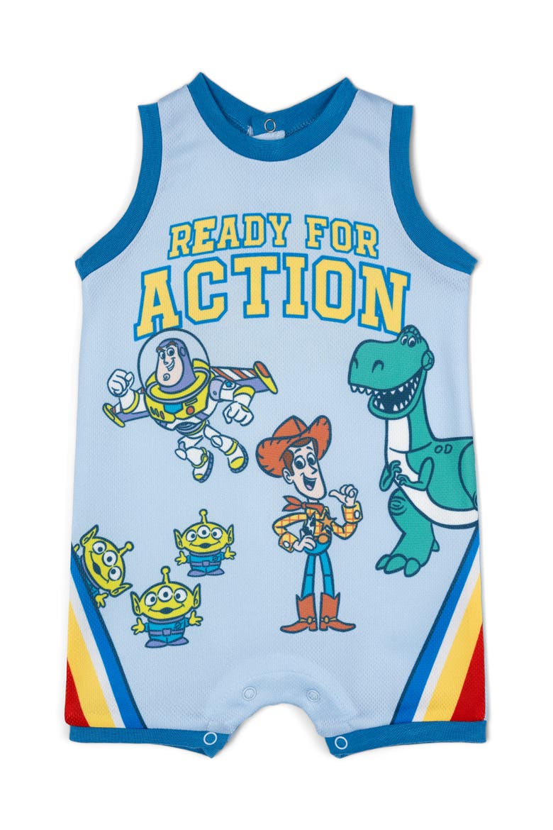 Toy Story Basketball Romper and Sweatband Set, Alternate, color, Light Blue