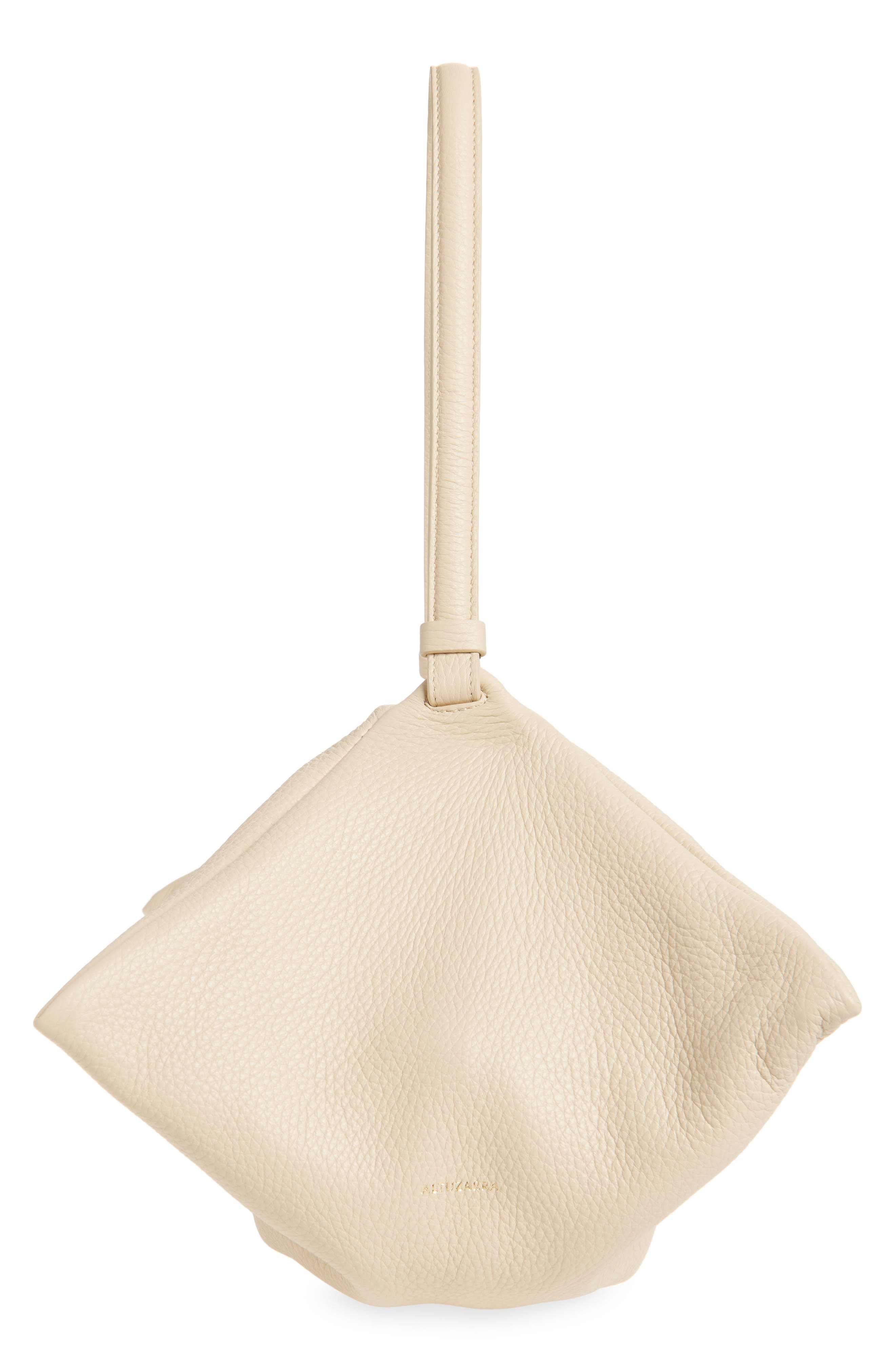 Altuzarra Origami Leather East/West Shoulder Bag, Alternate, color, Weizen