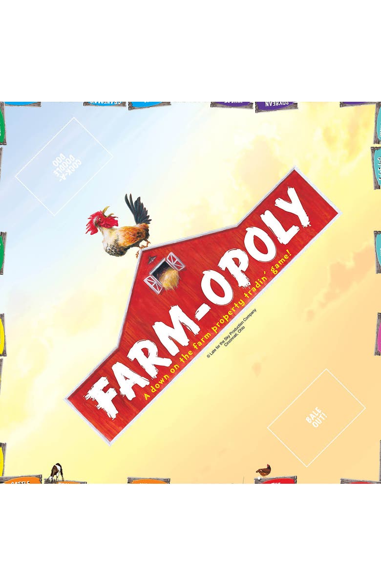 Late for the Sky Farmopoly Monopoly Board Game, Alternate, color, Multicolored