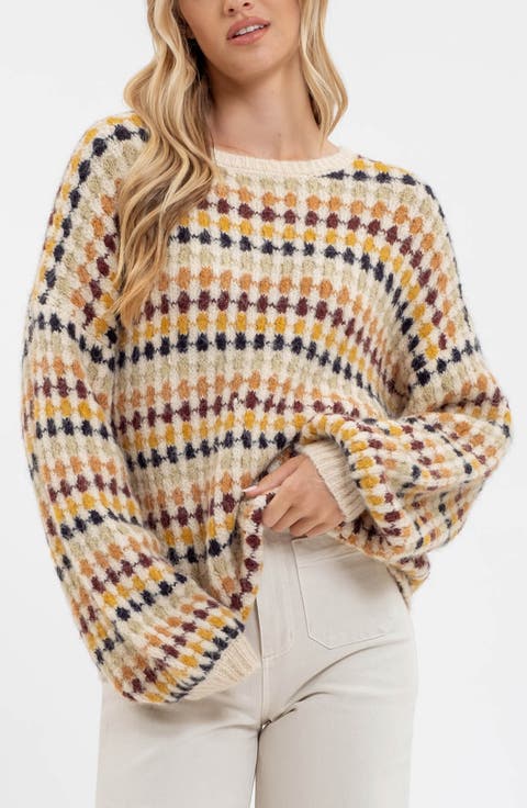 Drop Shoulder Crewneck Sweater