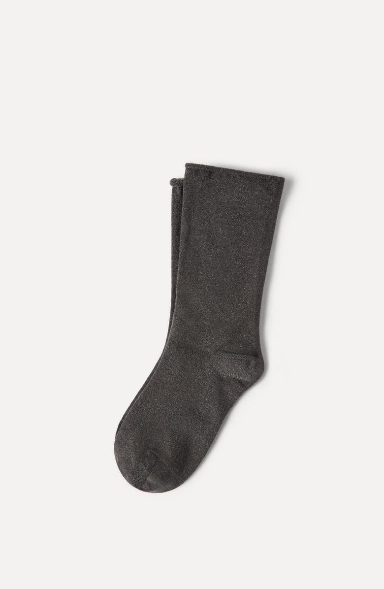 Brunello Cucinelli Cashmere knit socks, Alternate, color, Anthracite