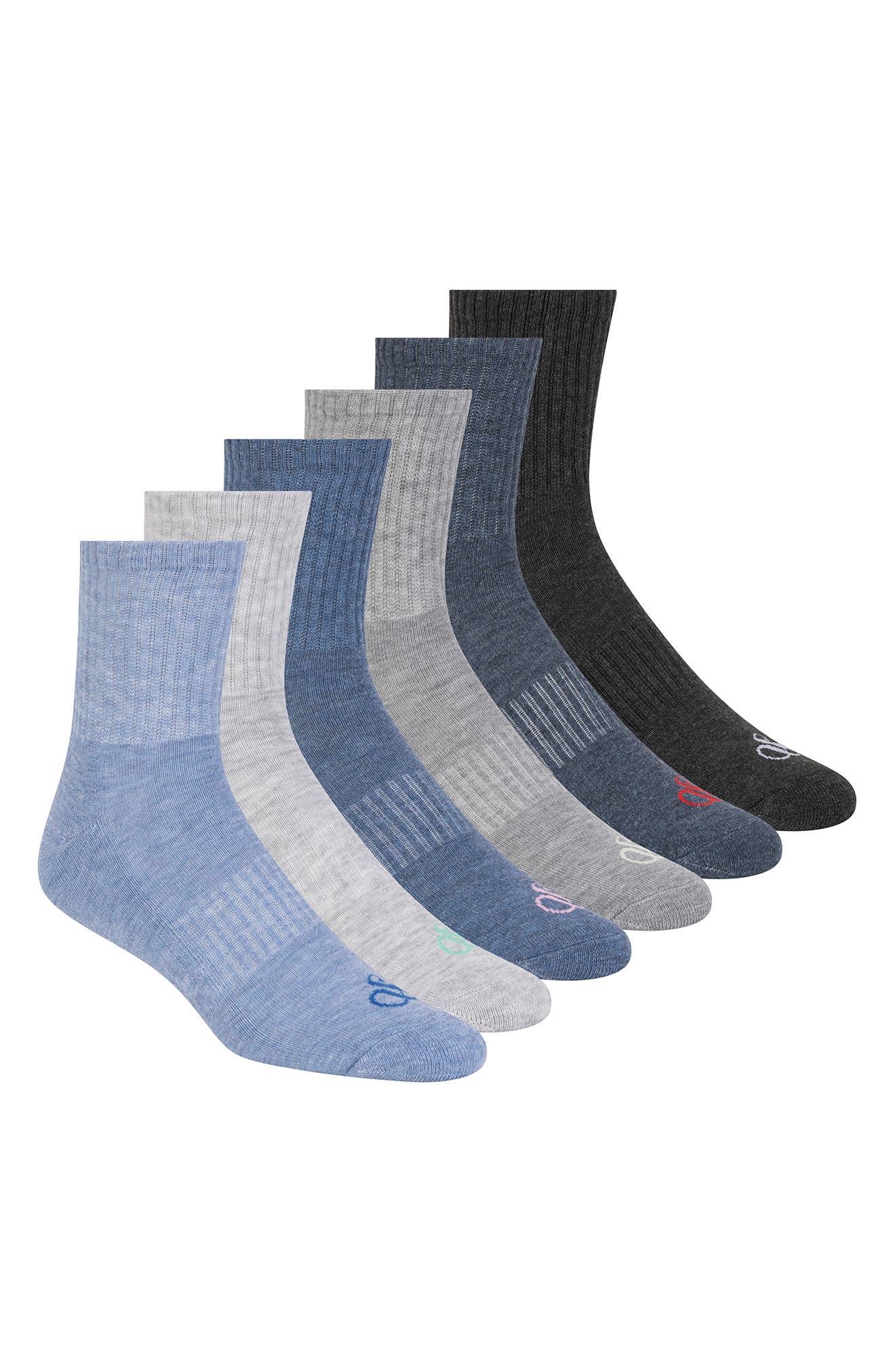 Scotch & Soda 6-Pack Half Terry High Quarter Crew Socks