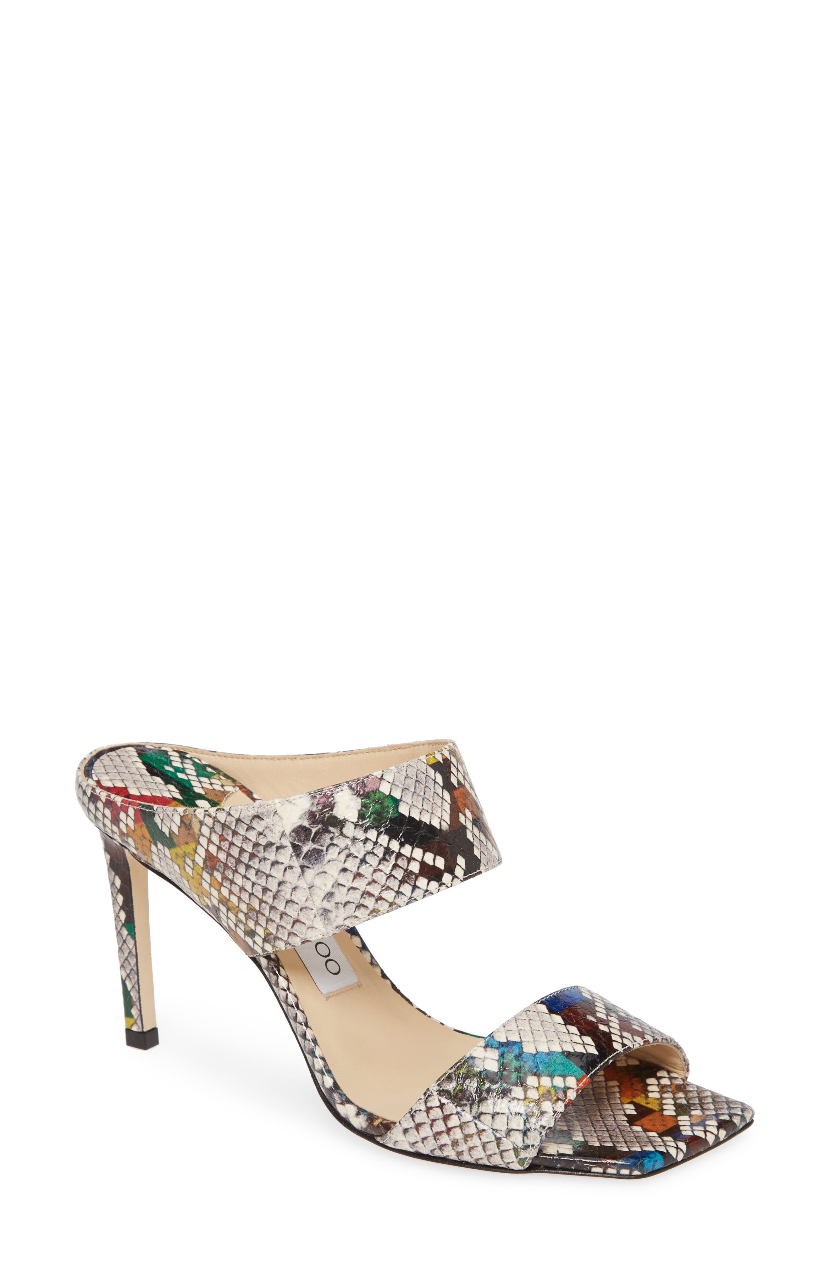 Jimmy Choo Hira Snake Print Mule, Main, color, 