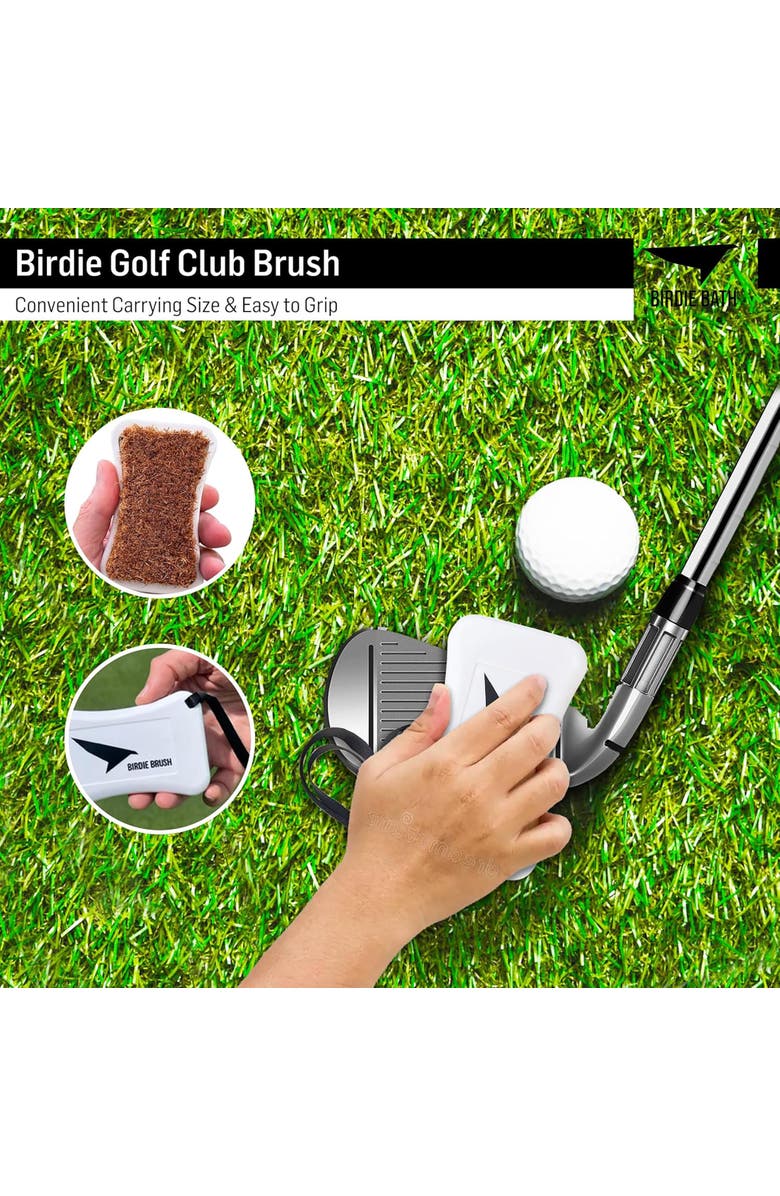 Birdie Bath Golf Club Groove Cleaning Brush with Built in Water Spray, Alternate, color, Black