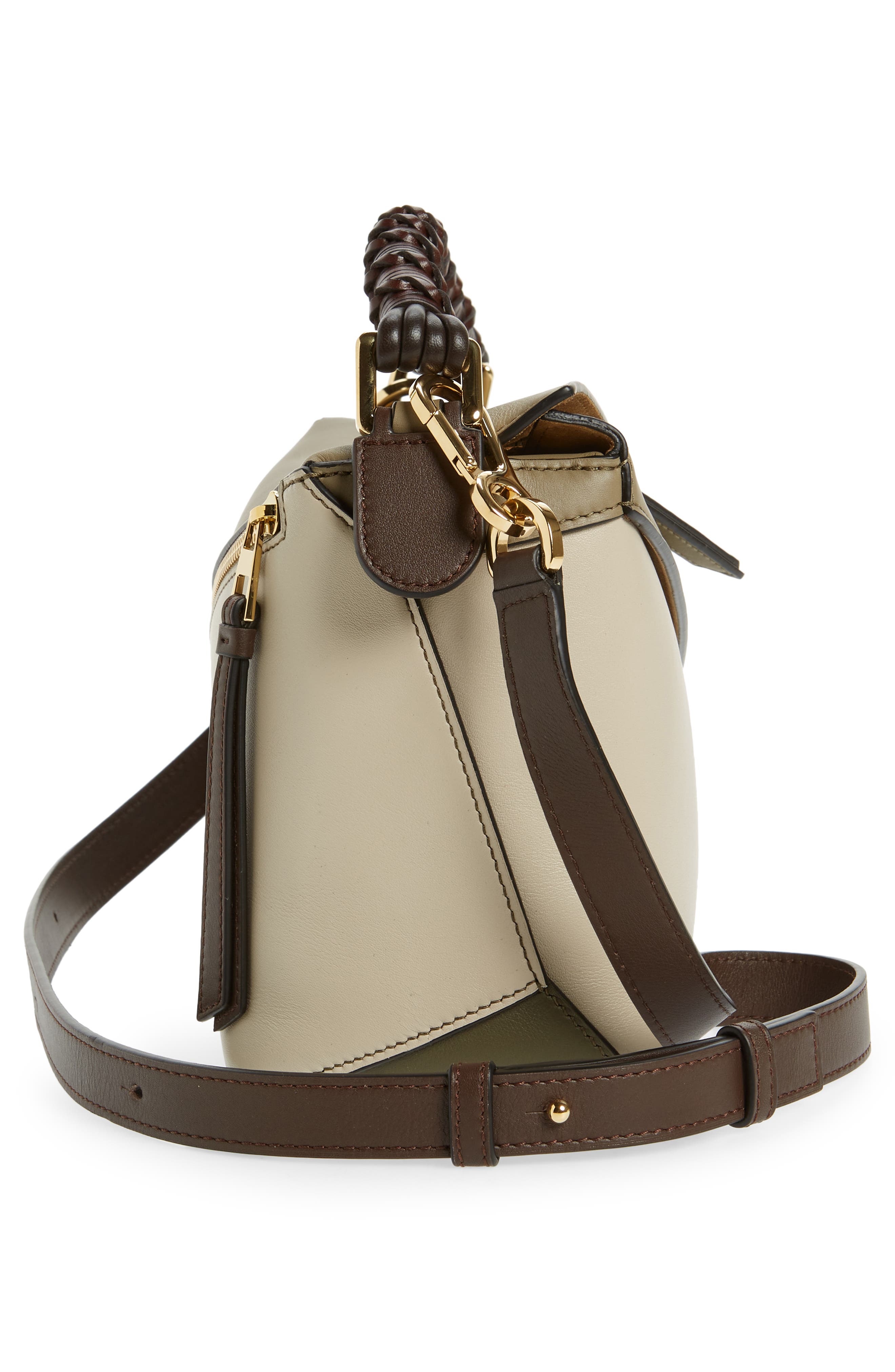 Loewe Small Puzzle Edge Leather Top Handle Bag, Alternate, color, 