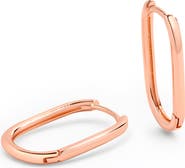 Mint & Lily Retro Box Huggie Hoop Earrings