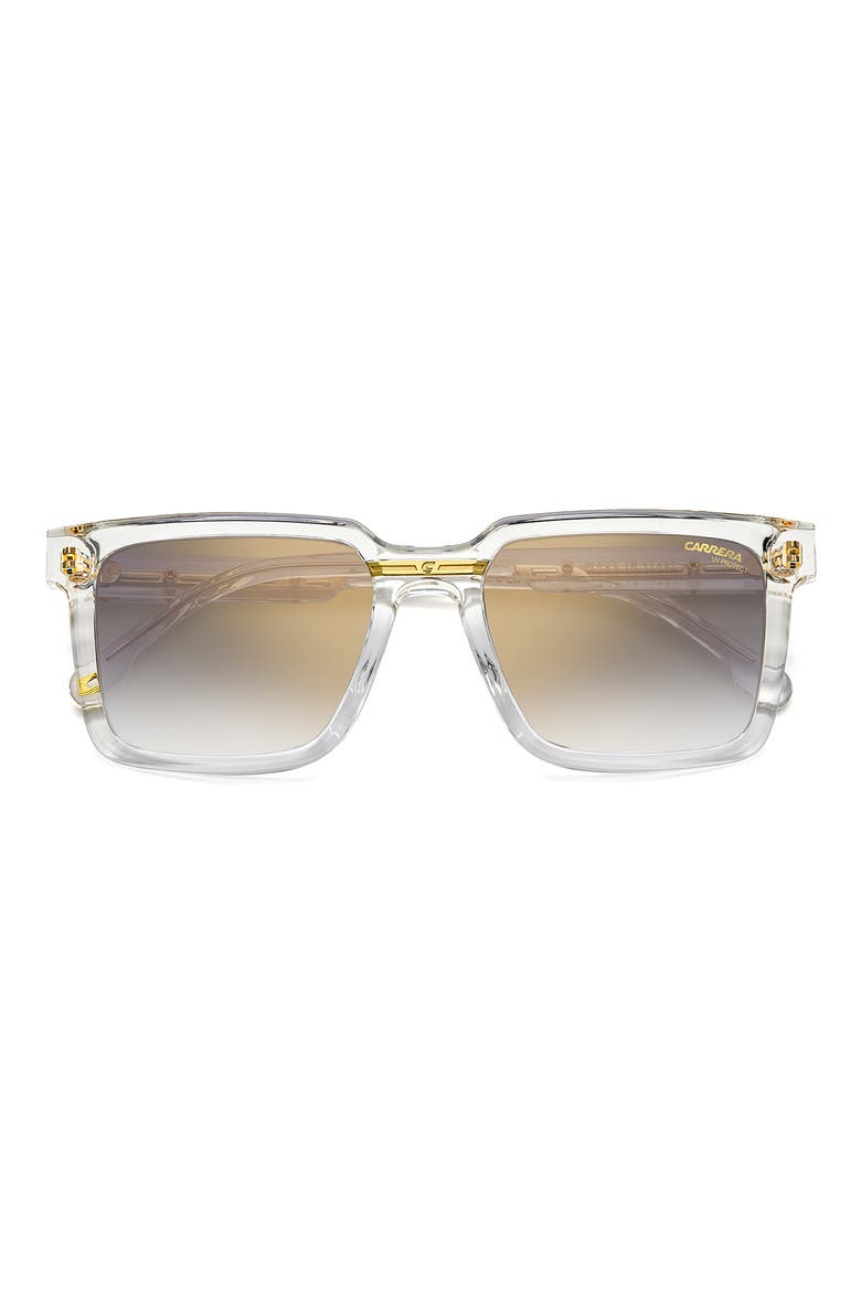 Victory 54mm Gradient Rectangular Sunglasses, Alternate, color, CRYSTAL/ GRAY SF GD SP