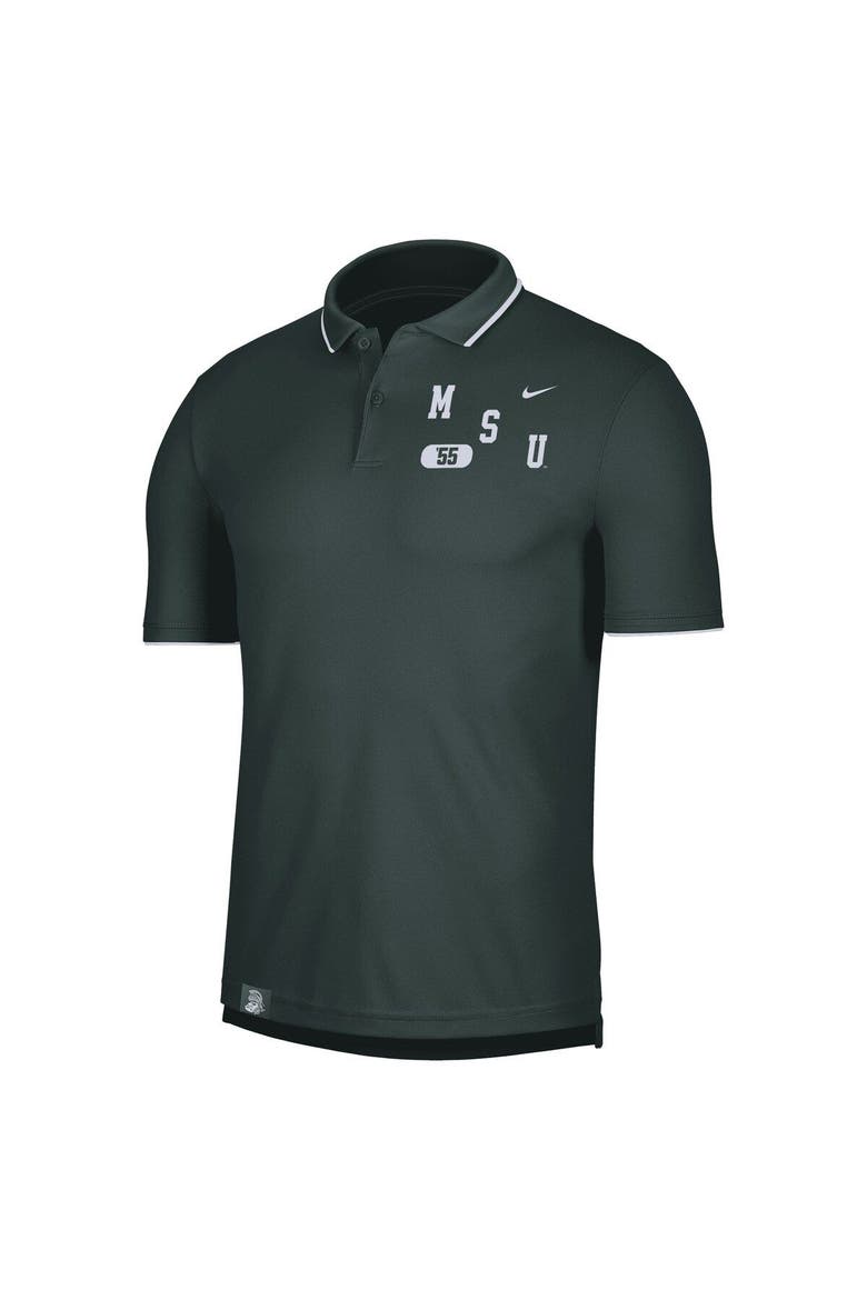 Men's Nike Green Michigan State Spartans Wordmark Performance Polo, Alternate, color, Green