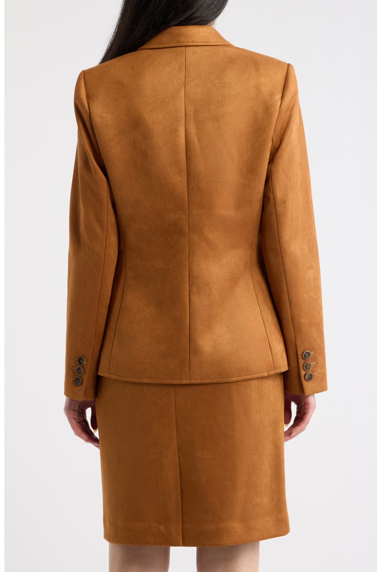 Faux Suede Blazer, Alternate, color, LUGGAGE