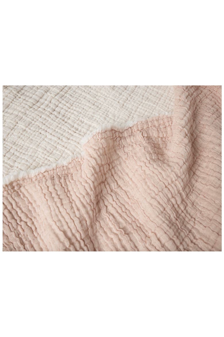 Topanga Organic Cotton Matelassé Bed Blanket, Alternate, color, PRALINE CHAMBRAY