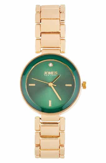 Jones New York Crystal Sunray Quartz Bracelet Watch, 32.5mm