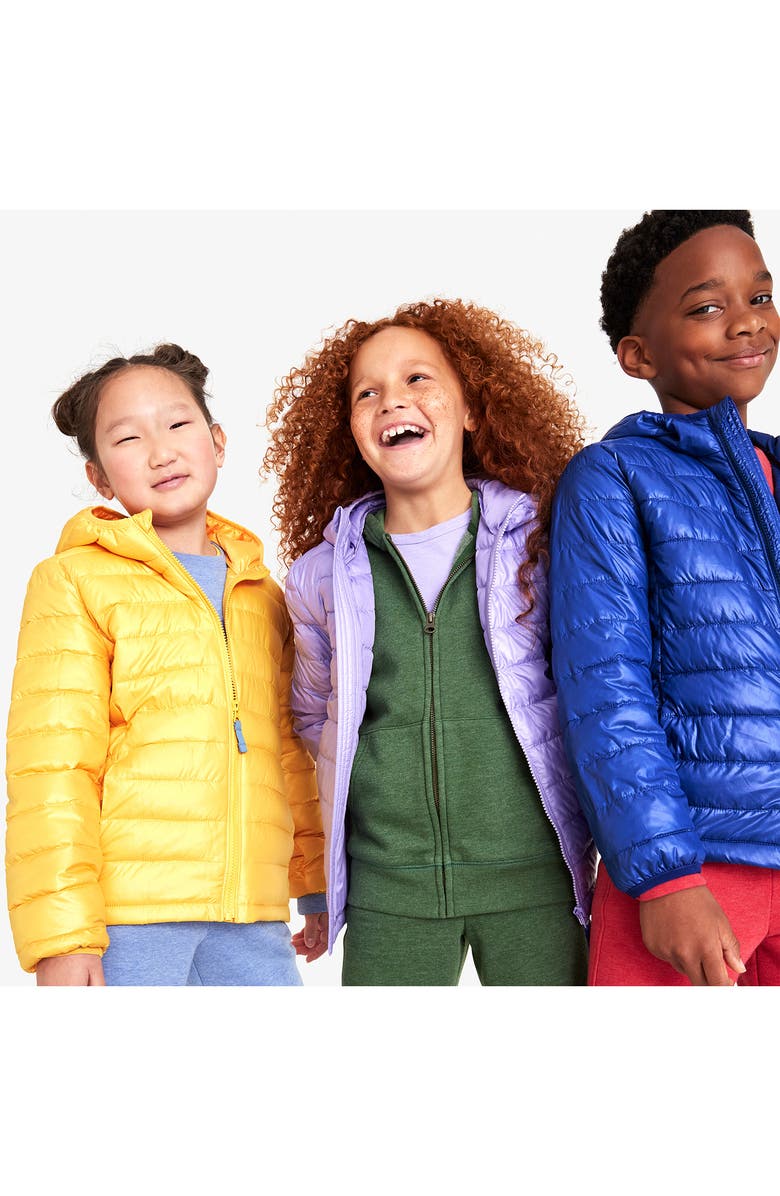 Primary Kids' Lightweight Water Repellent Puffer Jacket, Alternate, color, Iris