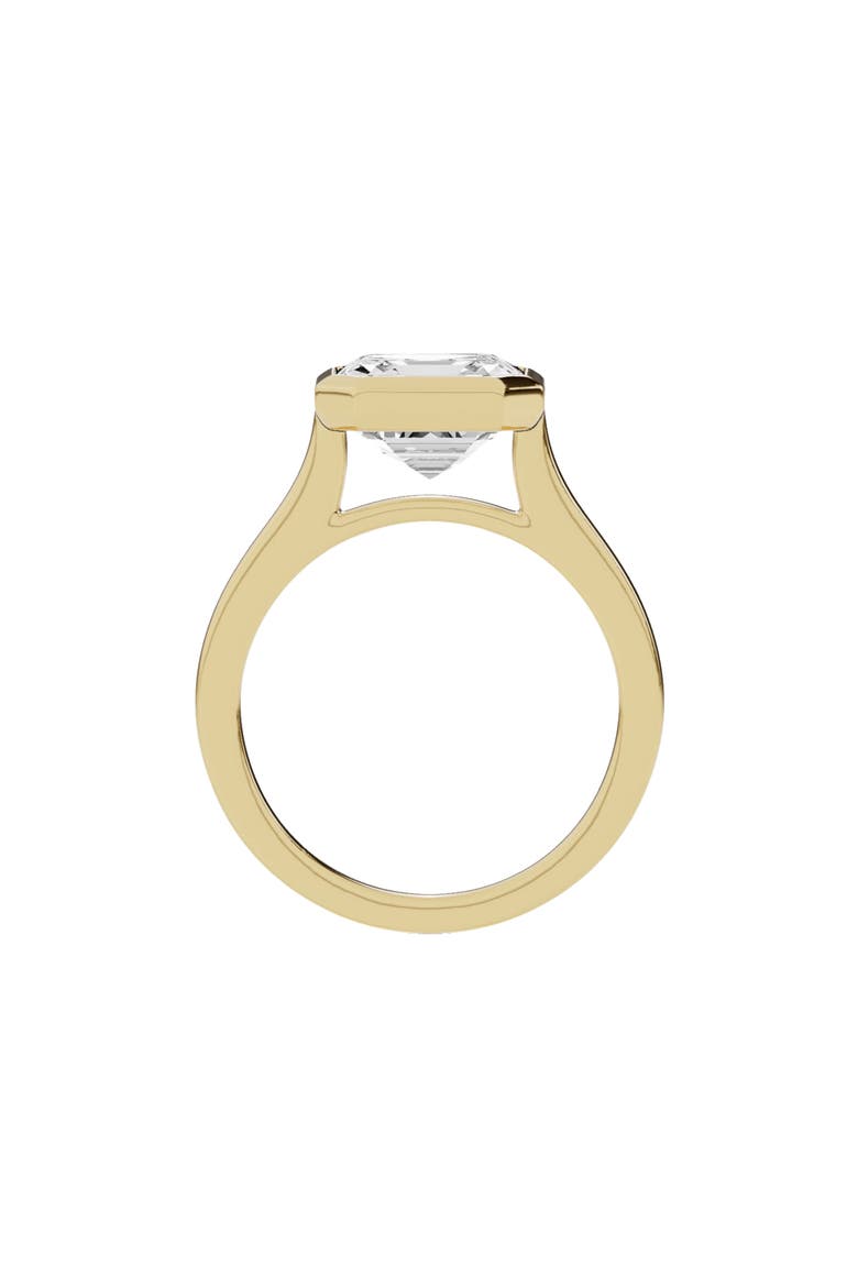 18K Gold Asscher Lab Created Diamond Solitaire Ring - 4.0 ctw (Nordstrom Exclusive), Alternate, color, 18K YELLOW GOLD