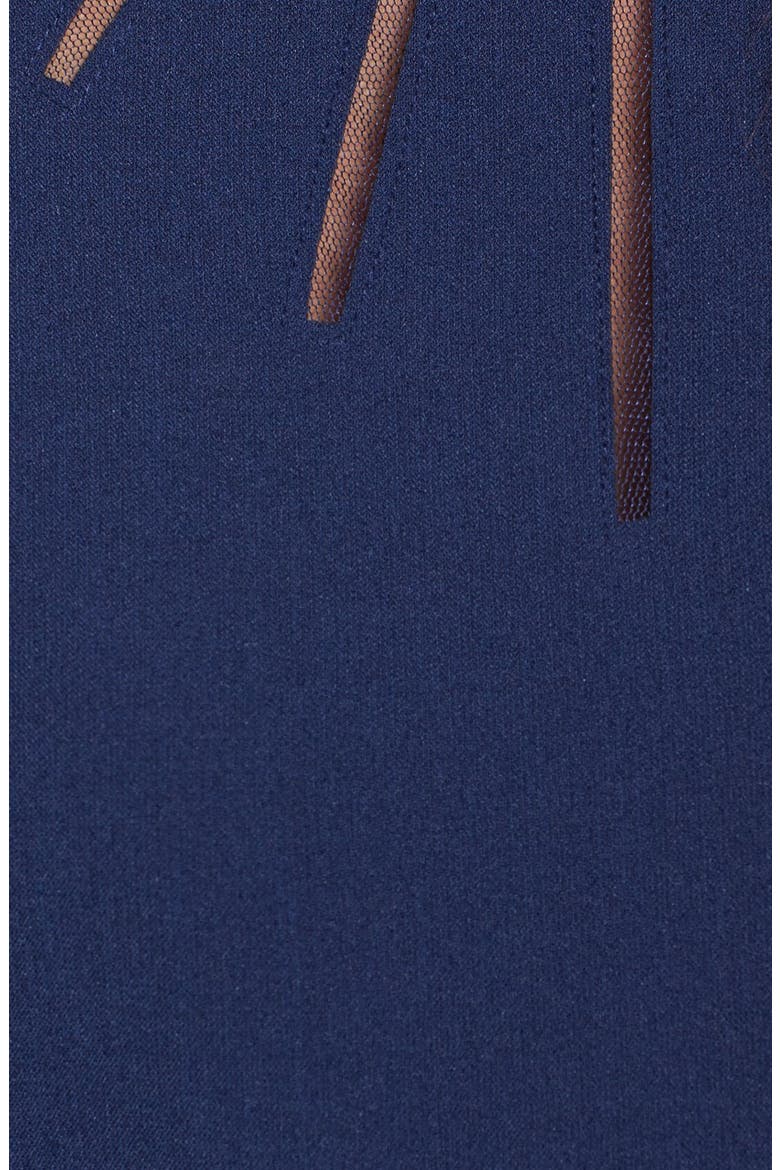 Cutout Neck Crepe Sheath Dress, Alternate, color, DUSK
