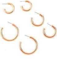 ZAXIE By Stefanie Taylor Set of 3 Tube Hoop Earrings