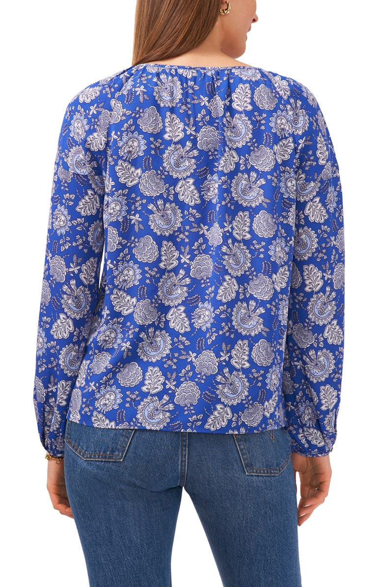 Vince Camuto Keyhole Long Sleeve Blouse, Alternate, color,