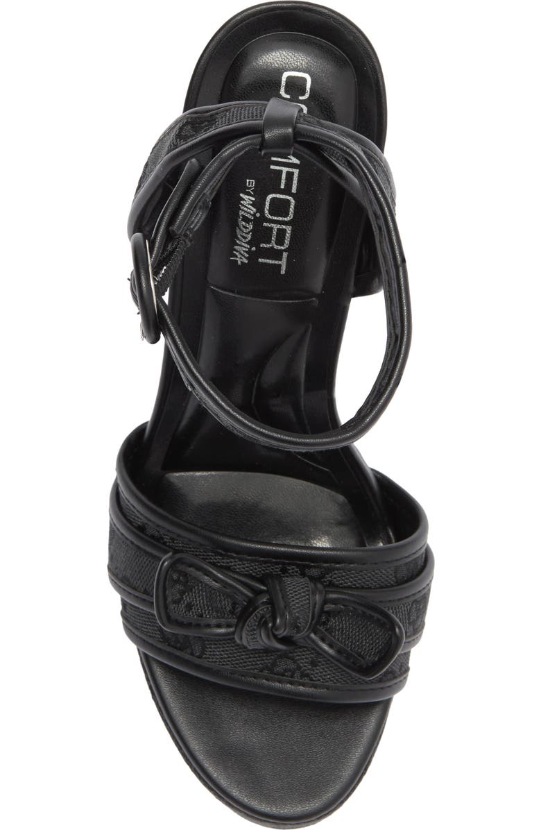 WILD DIVA LOUNGE Fay Ankle Strap Platform Sandal, Alternate, color, Black