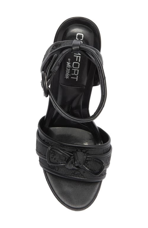 Wild Diva Lounge Fay Ankle Strap Platform Sandal In Black