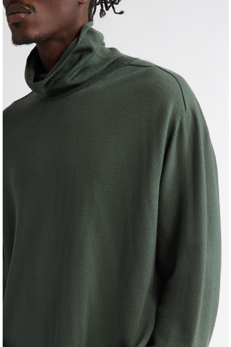 Smooth Wool Turtleneck Sweater, Alternate, color, KHAKI