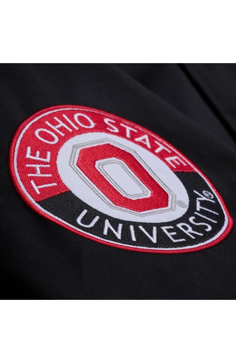 Mitchell & Ness Men's Mitchell & Ness Black Ohio State Buckeyes Double Clutch Lightweight Satin Full-Snap Jacket, Alternate, color, Black