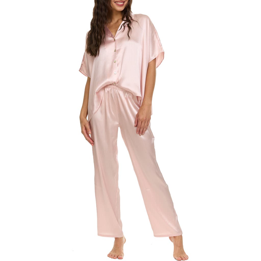 Flora Nikrooz Allesandra Satin Charmeuse Pajamas in Pink Sand  product
