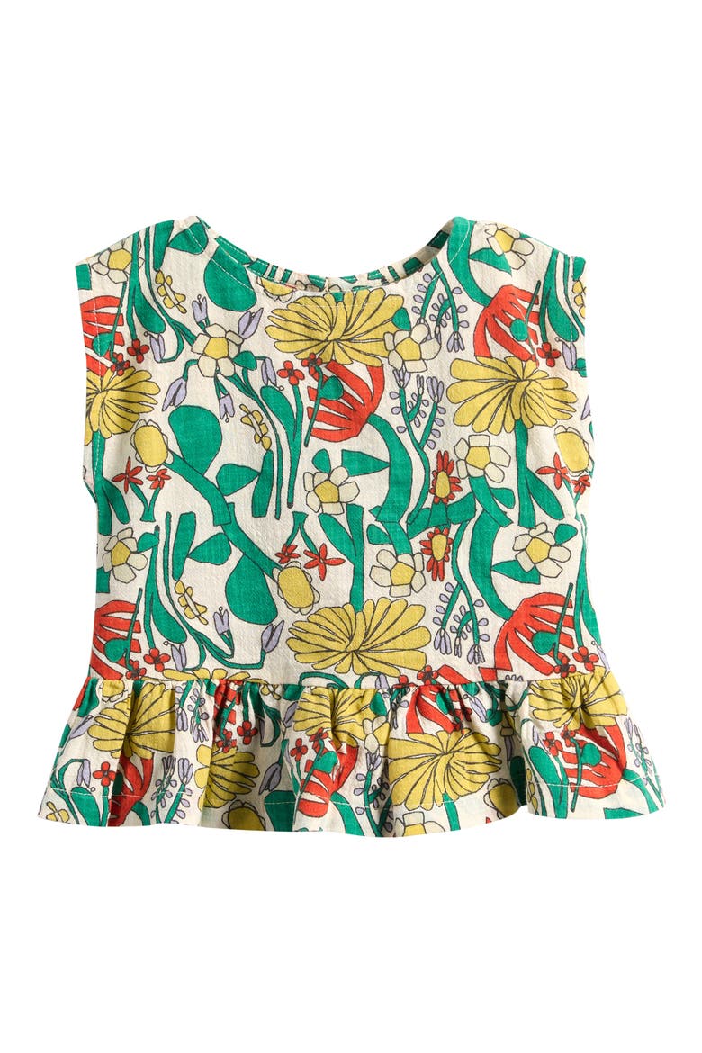Sleeveless Color Herbalist Organic Cotton Top, Main, color, GREEN MULTICOLOR