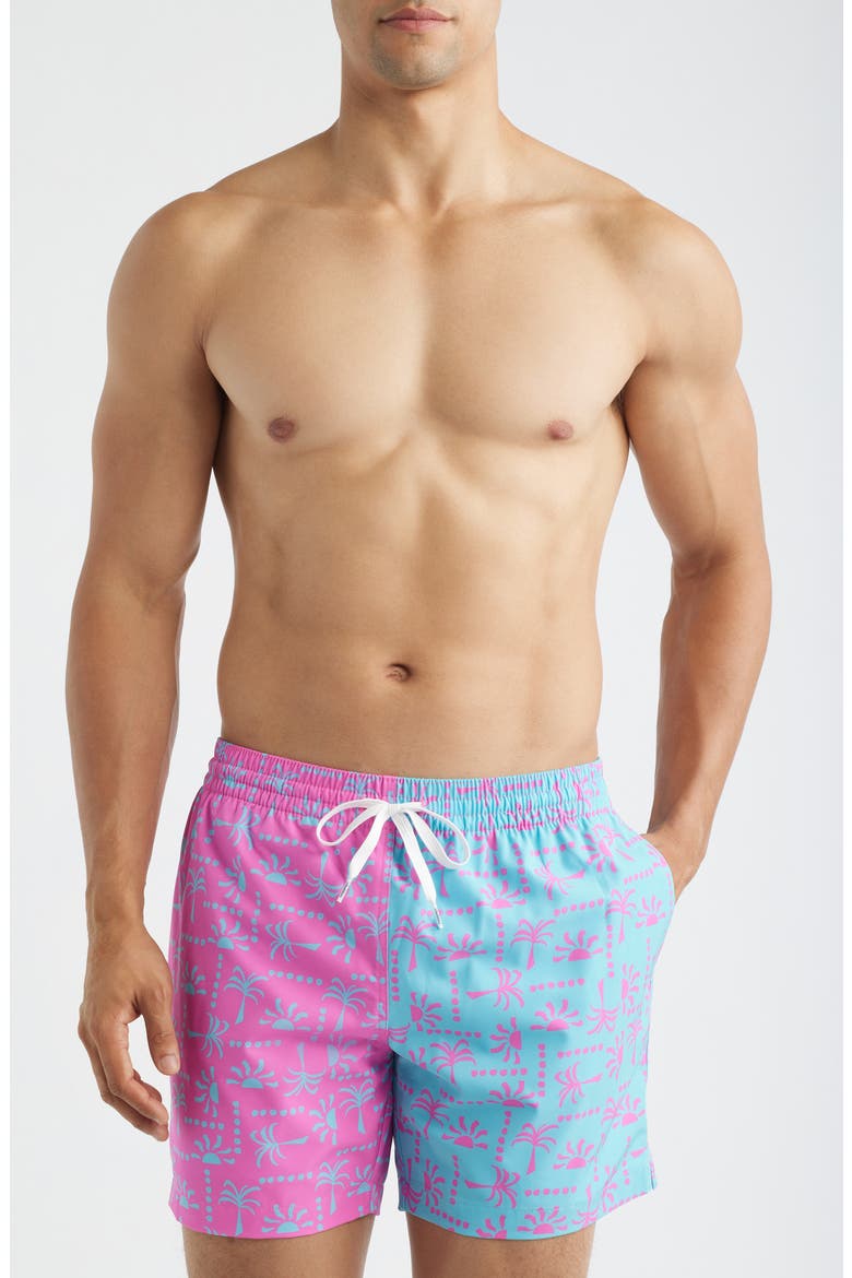 Pacific Grids 5.5-Inch Swim Trunks, Main, color, BRIGHT PINK