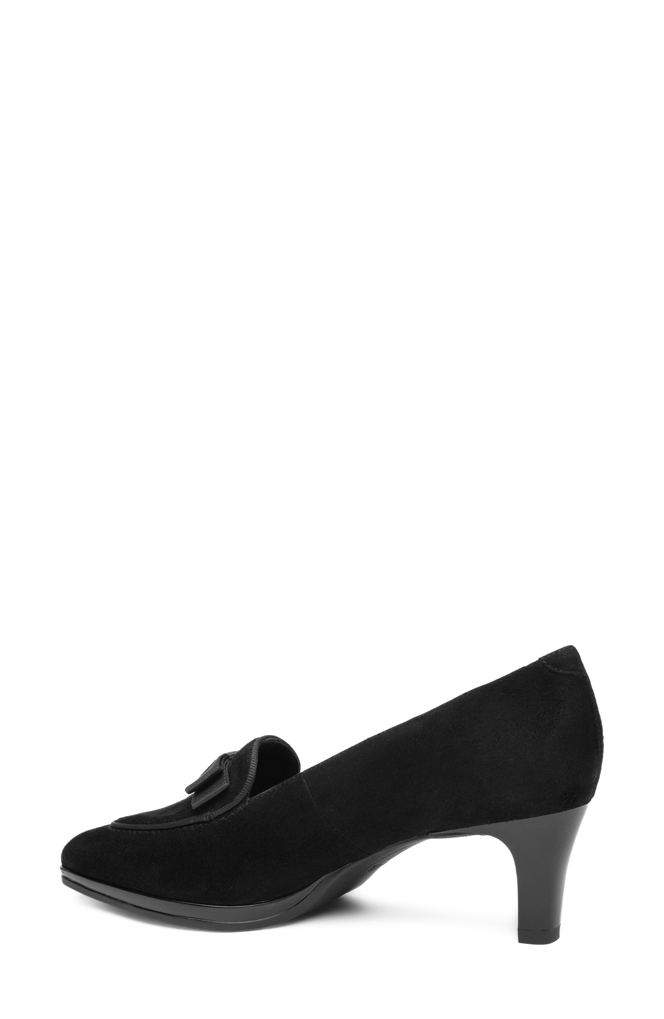 Azalea Pointed Toe Loafer Pump, Alternate, color, BLACK
