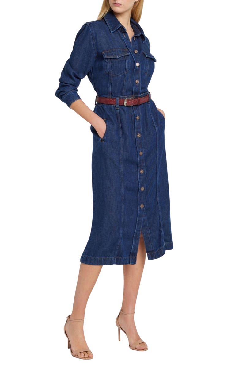 Seven Luxe Long Sleeve Denim Shirtdress, Alternate, color,