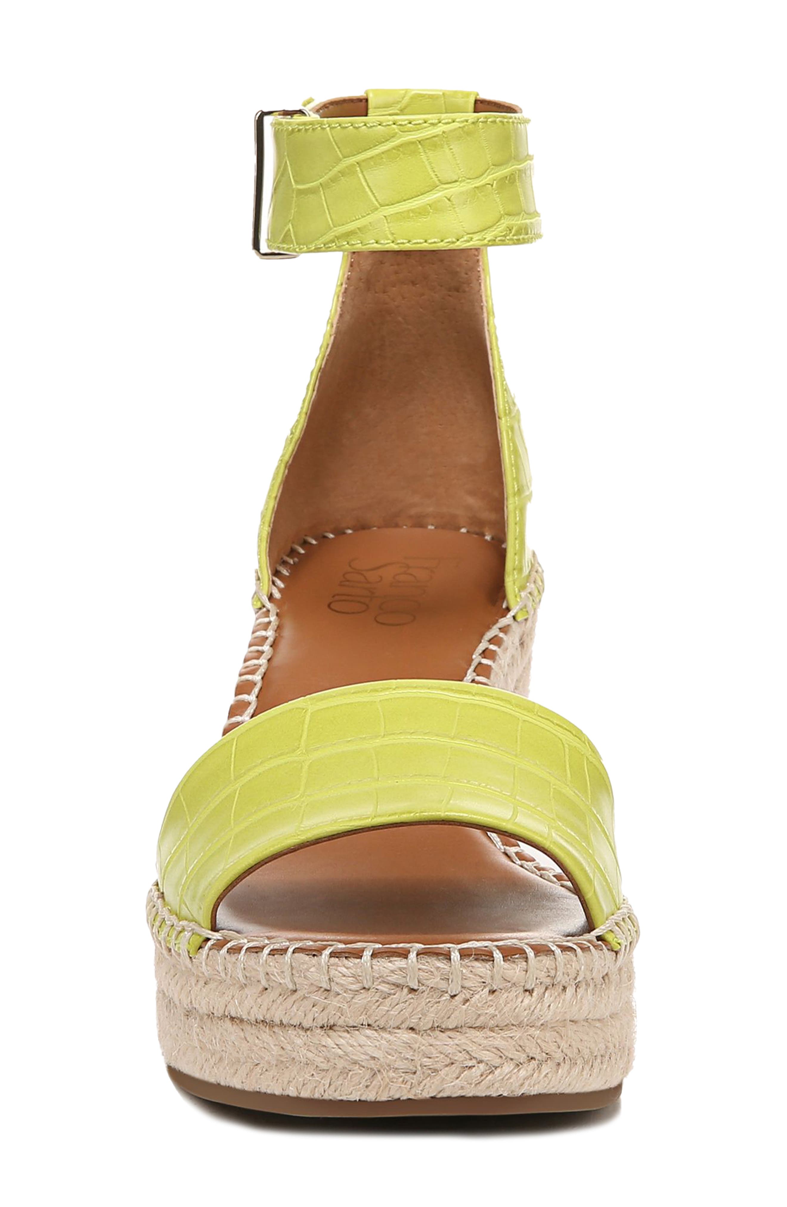 Clemens Platform Wedge Sandal, Alternate, color, PEAR GREEN