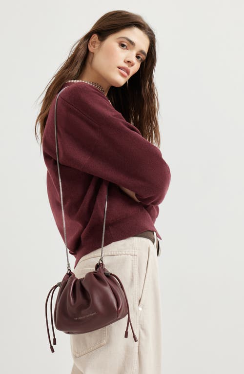Brunello Cucinelli Soft Leather Mini Mellow Bucket Bag